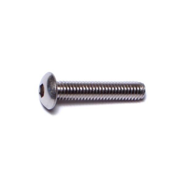 Midwest Fastener M4-0.70 Socket Head Cap Screw, Button, Plain Stainless Steel, 20 mm Length, 8 PK 75554 - main